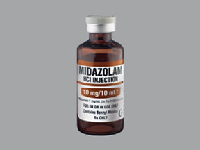 MIDAZOLAM HCL 10 MG/10 ML VIAL