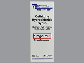 CETIRIZINE HCL 1 MG/ML SYRUP