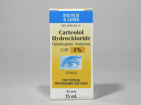 CARTEOLOL HCL 1% EYE DROPS