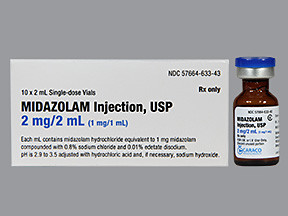 MIDAZOLAM HCL 2 MG/2 ML VIAL