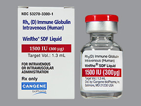 WINRHO SDF 1,500 UNIT VIAL