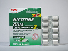 CVS NICOTINE 2 MG CHEWING GUM