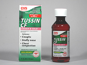 CVS TUSSIN CF COUGH-COLD SYRUP