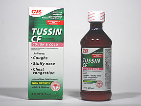 CVS TUSSIN CF COUGH-COLD SYRUP