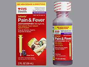 CVS INFANT PAIN-FEVER 160 MG/5