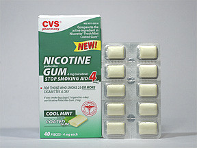 CVS NICOTINE 4 MG CHEWING GUM