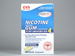 CVS NICOTINE 4 MG CHEWING GUM