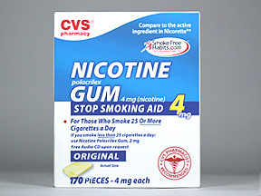 CVS NICOTINE 4 MG CHEWING GUM