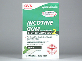 CVS NICOTINE 2 MG CHEWING GUM