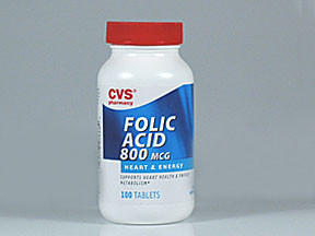 CVS FOLIC ACID 800 MCG TABLET