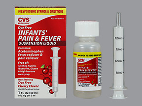 CVS INFANT PAIN-FEVER 160 MG/5