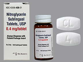 NITROGLYCERIN 0.4 MG TABLET SL