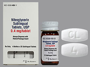 NITROGLYCERIN 0.4 MG TABLET SL