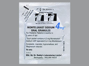 MONTELUKAST SOD 4 MG GRANULES