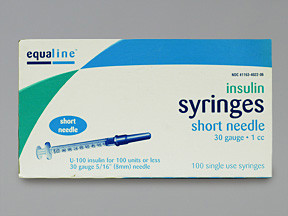 INSULIN SYRINGE 1 ML 30GX5/16"