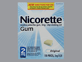 NICORETTE 2 MG CHEWING GUM
