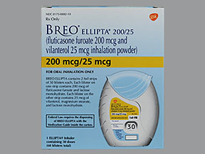 BREO ELLIPTA 200-25 MCG INH