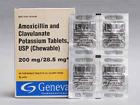 AMOX-CLAV 200-28.5 MG TAB CHEW