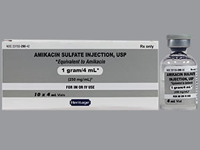 AMIKACIN SULF 1 GRAM/4 ML VIAL