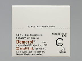 DEMEROL 25 MG/0.5 ML AMPUL