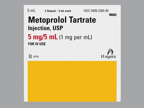 METOPROLOL TART 5 MG/5 ML AMP