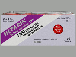 HEPARIN SODIUM 1,000 UNIT/ML VIAL