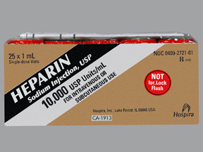 HEPARIN SODIUM 10,000 UNIT/ML VIAL