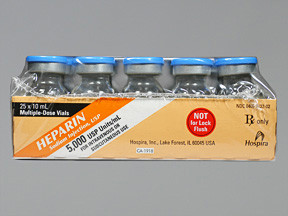 HEPARIN SODIUM 50,000 UNIT/10 ML (5,000 UNIT/ML) VIAL