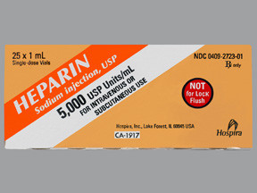 HEPARIN SODIUM 5,000 UNIT/ML VIAL