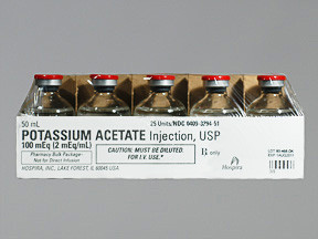 POTASSIUM ACET 100 MEQ/50 ML