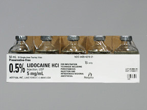 LIDOCAINE HCL 0.5% VIAL