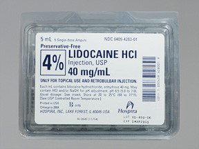 LIDOCAINE HCL 4% AMPUL