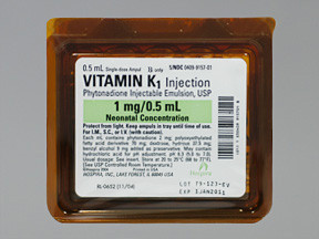 VITAMIN K-1 1 MG/0.5 ML AMPUL