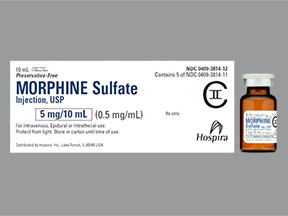 MORPHINE 5 MG/10 ML VIAL