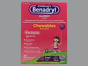 CHILD BENADRYL 12.5 MG TB CHEW