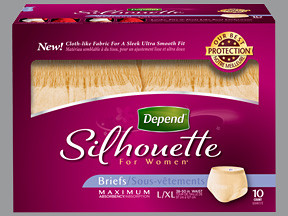 DEPEND SILHOUETTE BRIEFS WOMEN