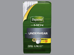 DEPEND UNDERWEAR FOR MEN L-XL