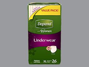 DEPEND UNDERWEAR FOR WOMEN XL