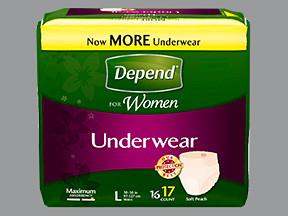 DEPEND UNDERWEAR FOR WOMEN LRG