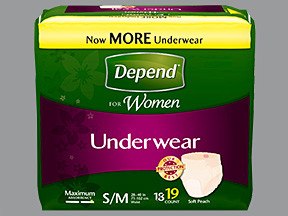 DEPEND UNDERWEAR FOR WOMEN S-M