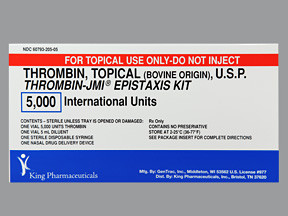 THROMBIN-JMI 5,000 UNITS EPISTAXIS