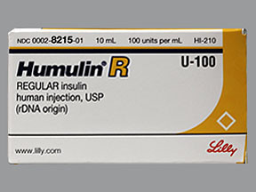 HUMULIN R 100 UNITS/ML VIAL