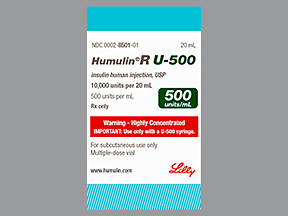 HUMULIN R 500 UNITS/ML VIAL