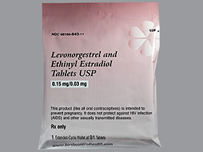 LEVONORGESTREL-ETH ESTRAD 0.15 MG-0.03 MG TABLET