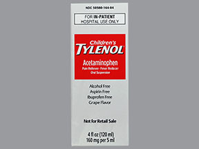CHILDREN'S TYLENOL 160 MG/5 ML