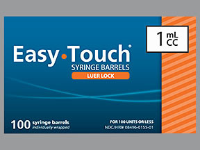 EASY TOUCH LUER LOCK 1 ML SYR