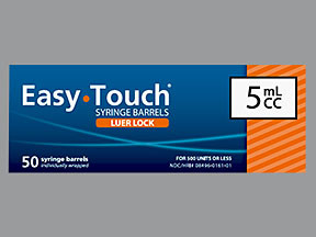 EASY TOUCH LUER LOCK 5 ML SYR