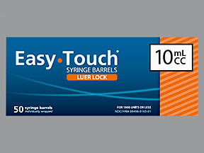 EASY TOUCH LUER LOCK 10 ML SYR