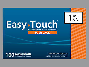 EASY TOUCH LUER LOK INSUL 1 ML