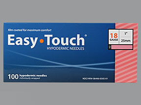 EASY TOUCH HYPODERMIC 18GX1"